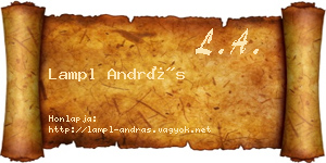 Lampl András névjegykártya